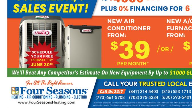 Four Seasons Heating Air Conditioning Plumbing  and Electric